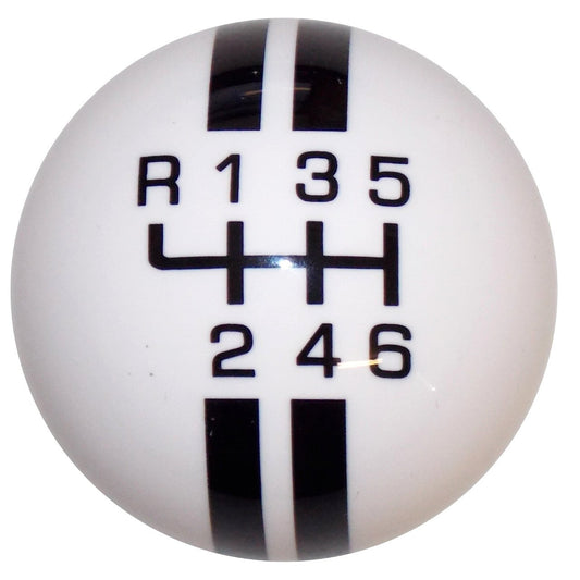 Rally Stripe New 6 Speed White with Black handle cane