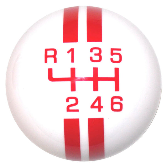 Rally Stripe New 6 Speed White with Red handle cane