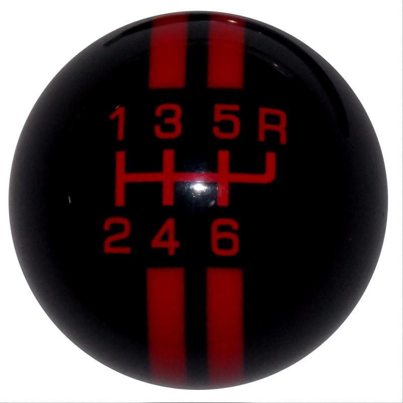 Rally Stripe 6 Speed Black with Red handle cane