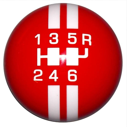 Rally Stripe 6 Speed Red/ White handle cane