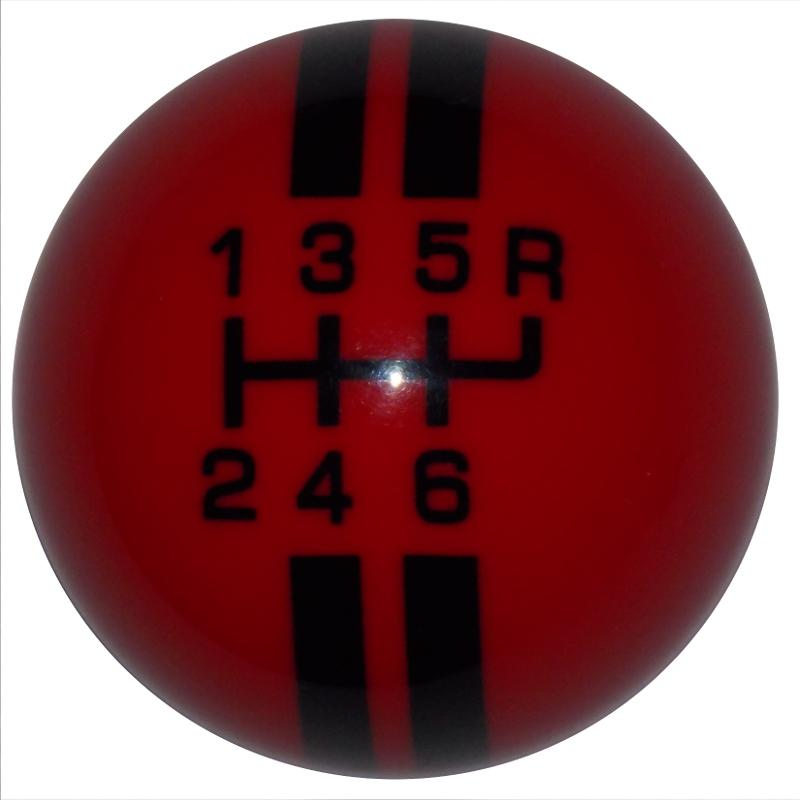 Rally Stripe 6 Speed Red with Black handle cane