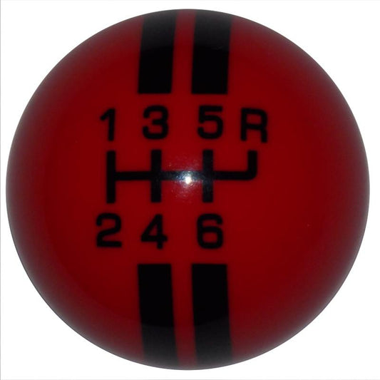 Rally Stripe 6 Speed Red with Black handle cane
