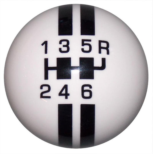 Rally Stripe 6 Speed White/ Black handle cane