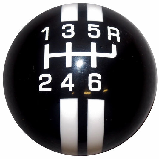 Rally Stripe 6 Speed Black with White handle cane