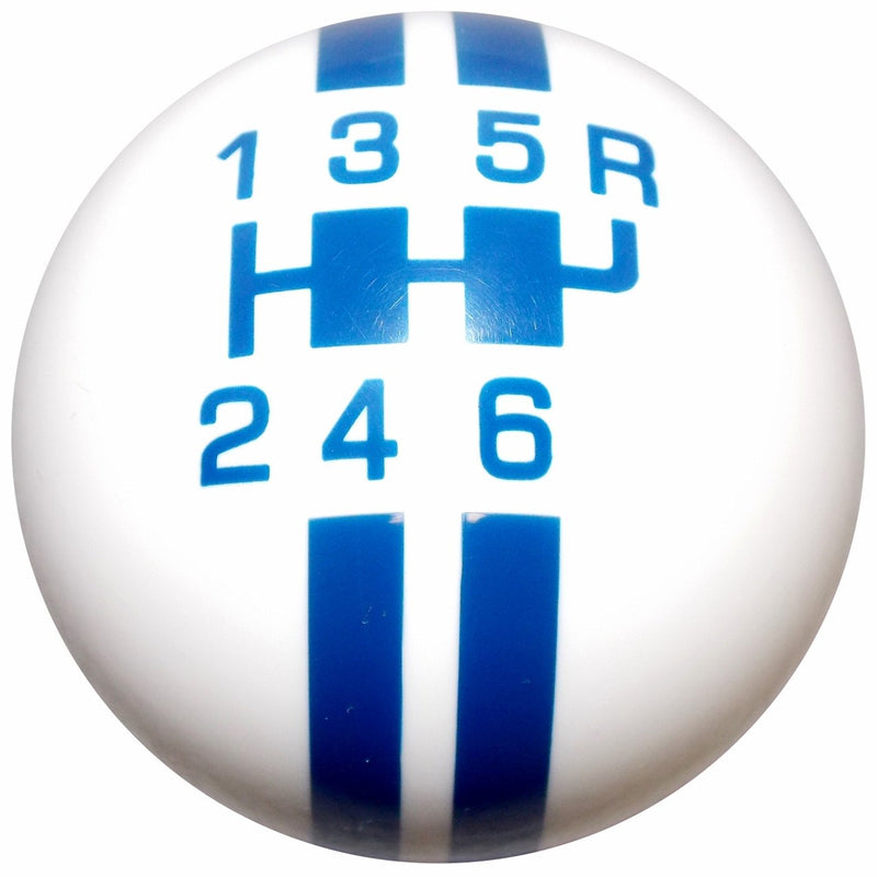 Rally Stripe 6 Speed White with Blue handle cane