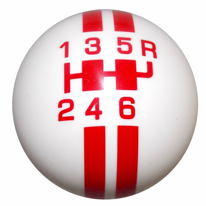 Rally Stripe 6 Speed White with Red handle cane