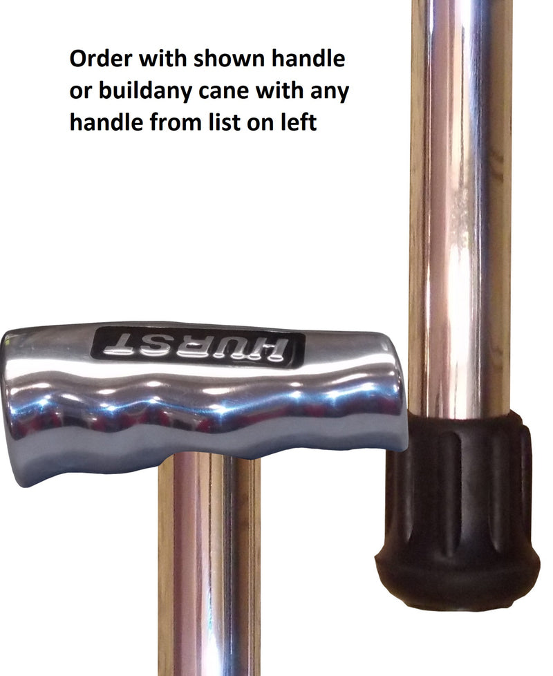 Custom Polished Aluminum Standard Duty Hurst T Handle Cane