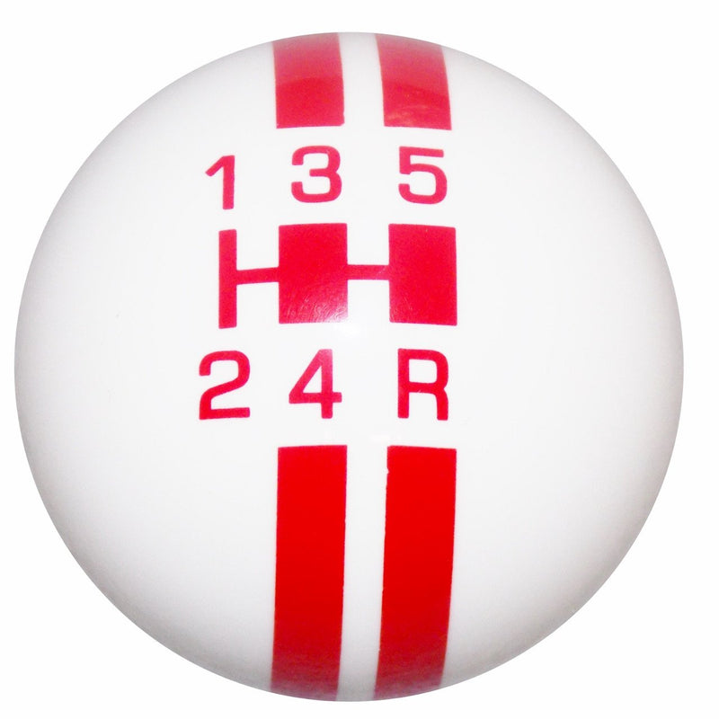 Rally Stripe 5 Speed White with Red handle cane