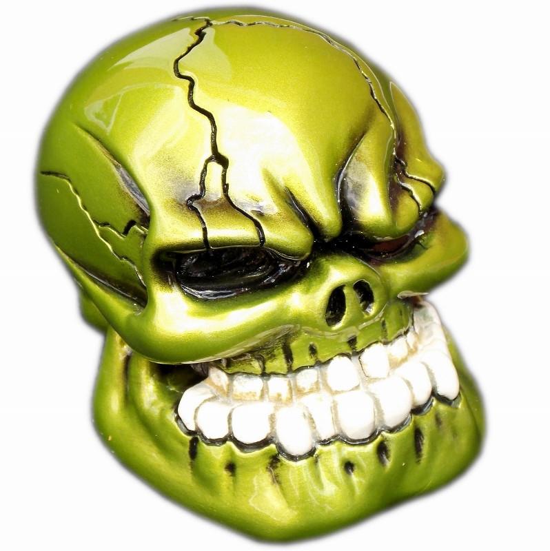 Punchy Skull - Booger Green handle cane